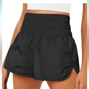 Womens High Waisted Athletic Shorts Elastic Casual